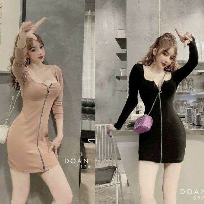 ĐẦM BODY DÂY KÉO TAY DÀI A3-K1 | BigBuy360 - bigbuy360.vn