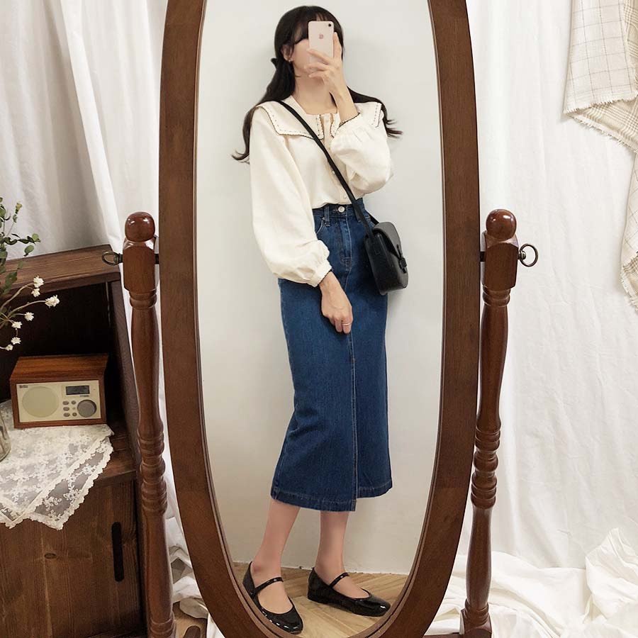 [Mã FAMARAL1 giảm 10K đơn 50K] [ẢNH THẬT] - Áo sơ mi tiểu thư ulzzang cổ thêu vuông- SM22 - jannahouse | BigBuy360 - bigbuy360.vn