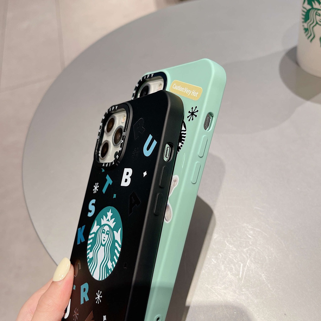 Ốp Điện Thoại Mềm Tích Hợp Họa Tiết Starbucks Cho iPhone13Pro iP12Pro XS iPhone11 12Promax 13Promax 11 12 13