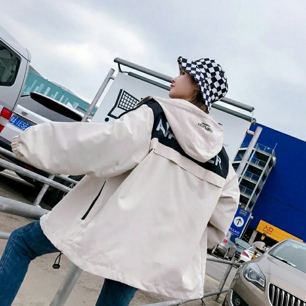 [Mã MASK2610K giảm 10K đơn từ 50K] [S01] Áo khoác dù nữ 2 lớp ANSWEAR form rộng cá tính - M050 | BigBuy360 - bigbuy360.vn