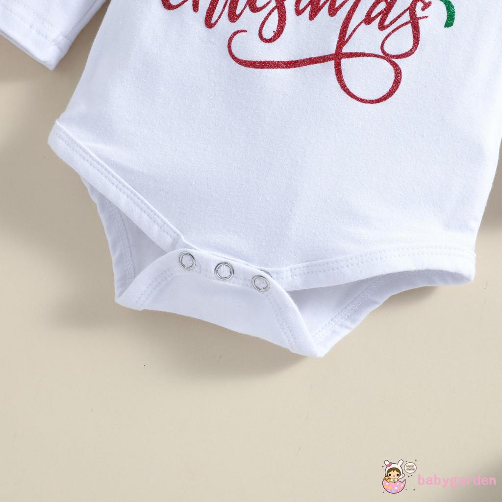 Bộ áo liền quần tay dài cổ tròn in chữ + quần short nhún bèo + băng đô đính nơ kim sa lấp lánh cho bé gái