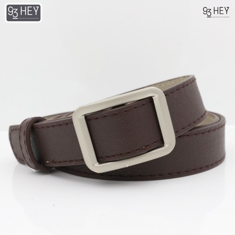 Thắt lưng nữ không lỗ khóa vuông 93HEY thắt lưng đơn giản thời trang hottrend 2022 TL02