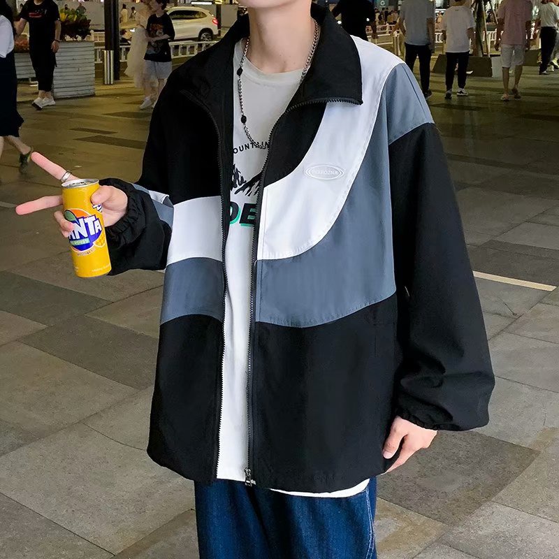 Áo Khoác Bóng Chày Cổ Đứng Dáng Rộng Phong Cách Hàn Quốc Dễ Phối Đồ