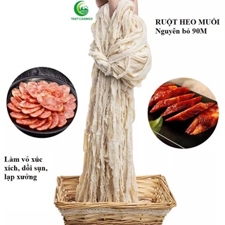 1 bó 90m ruột heo muối size 30/32-42+ vỏ làm xúc xích,lạp xưởng tự nhiên - Bành Trình Food