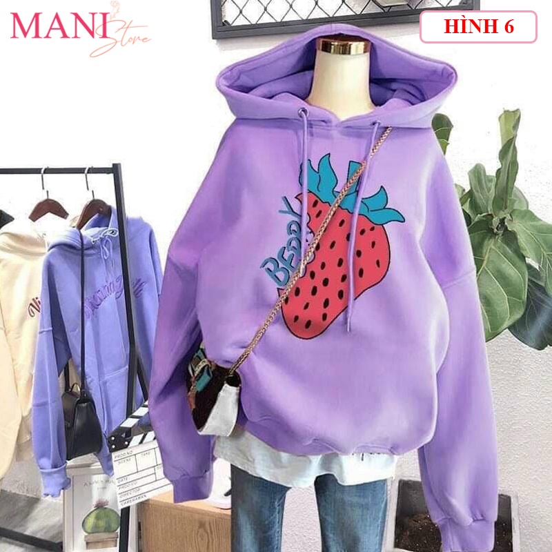 Áo hoodie nam nữ form rộng tay dài kiểu áo khoác nỉ hodie nữ có mũ túi trước cực cá tính in nhiều hình hoạ tiết cá tính