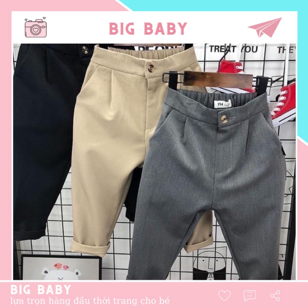 Quần Vải Quần Tây Cho Bé Trai Và Bé Gái 6-35 Kg Thơi Trang Trẻ Em Bing Baby