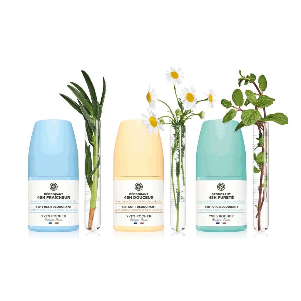 Yves Rocher Dedorante 48h Delicatezza Chamomile - Lăn Khử Mùi Hương Cúc Tây