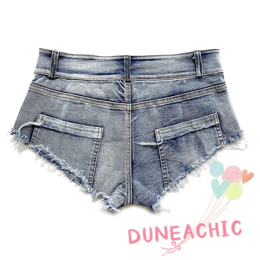 DUNEA Quần Short Denim Cạp Cao Sexy Của Phụ Nữ Plus Size DUNEA