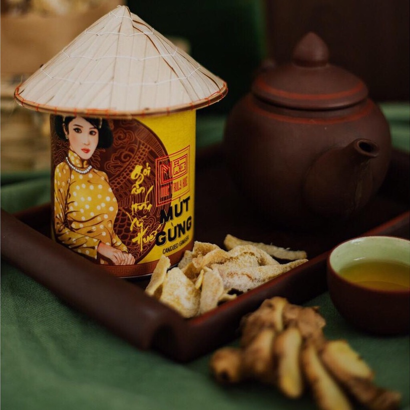 [VSATTP] Mứt Gừng Sấy Dẻo Cay Cay Hộp Nón 200g - Mộc Truly Hue's