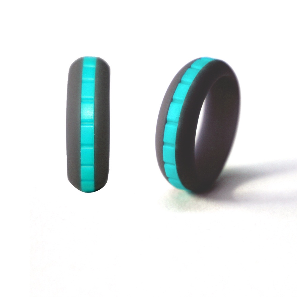 1 Nhẫn Silicone Mềm Rộng 8mm Không Gây Dị Ứng Chất Lượng Cao