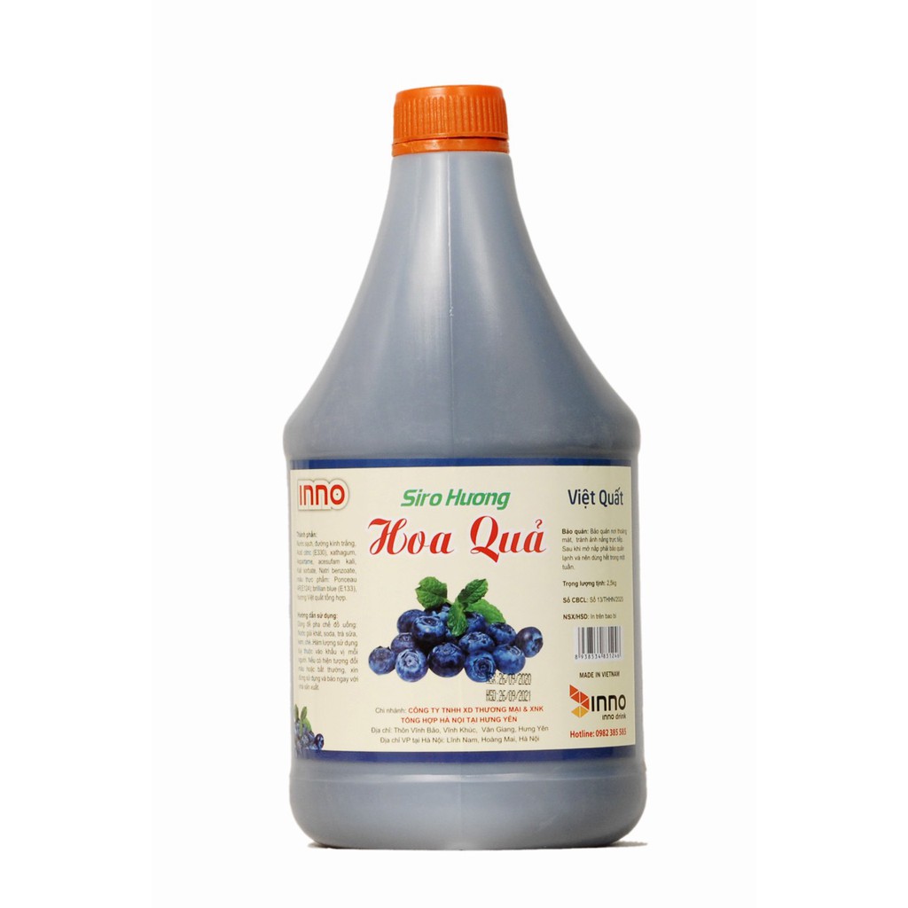Siro hương hoa quả INNO can tròn 2lít