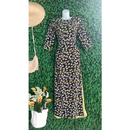 Thanh lý bộ áo dài hoa đẹp  kèm quần .