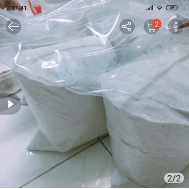 Cát trắng mịn trang trí hồ cá, chậu cây cảnh 1 kg.