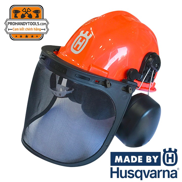 Nón Bảo Hộ Lao Động Husqvarna, Cắt Cỏ Cưa Cây, Có Nút Điều Chỉnh Kích Thước Nón