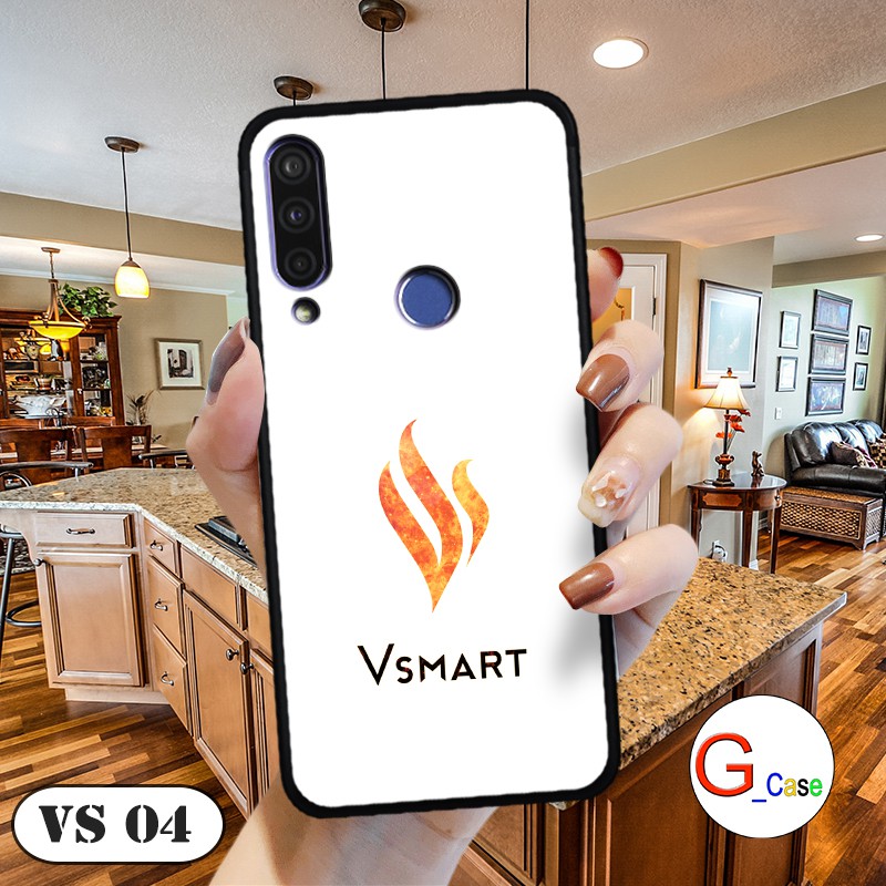 Ốp lưng Vsmart Joy 3 - lưng kính in logo hãng điện thoại