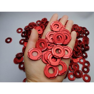 Lông đền nhôm cnc đỏ kitaco 6li 8li