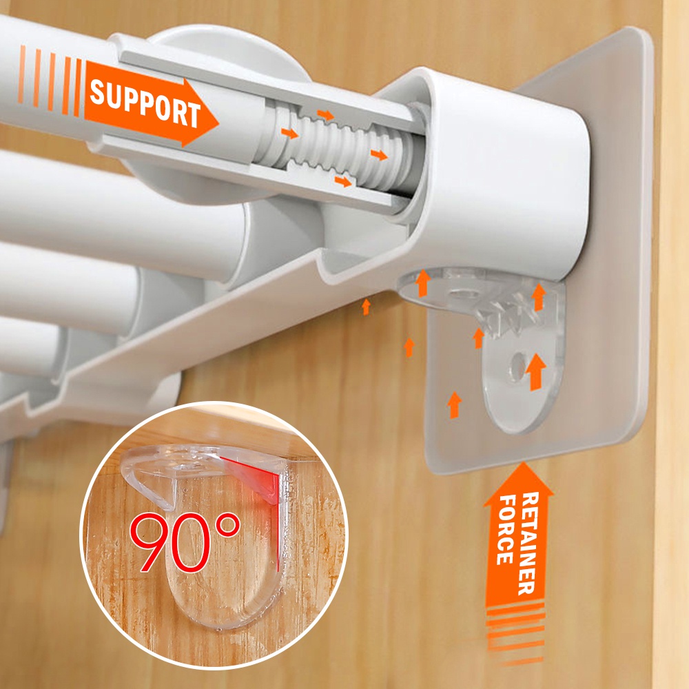 Giá đỡ 10 chiếc Chốt kết dính Chốt tủ bằng nhựa Tủ kệ Hỗ trợ Kẹp Treo tường cho Phụ kiện phòng tắm nhà bếp