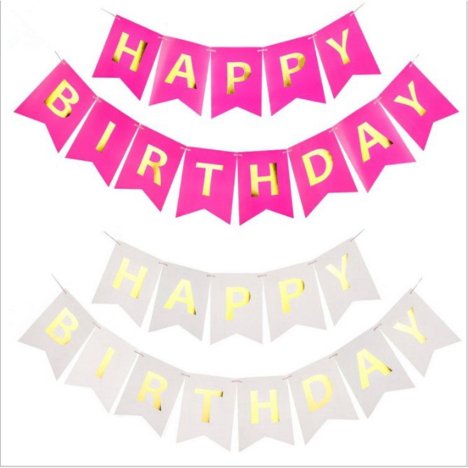 Dây cờ treo chữ Happy Birthday độc đáo