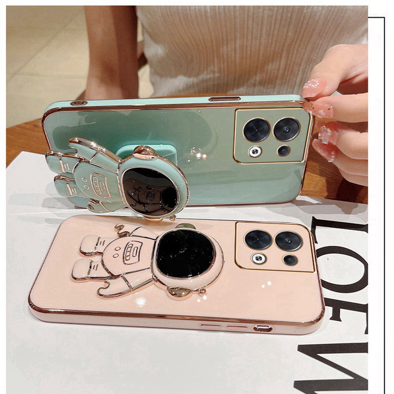 Ốp Điện Thoại Có Giá Đỡ Hình Phi Hành Gia Cho OPPO Reno8 T Reno7 4G Reno 8 7 F21 Pro