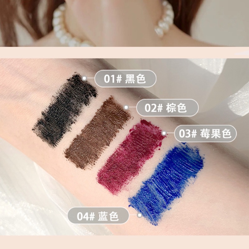[Hàng mới về] Mascara GLAMCOLAR 4 màu sắc tùy chọn lâu trôi chống thấm nước không nhòe thiết kế vỏ màu xanh lá độc đáo