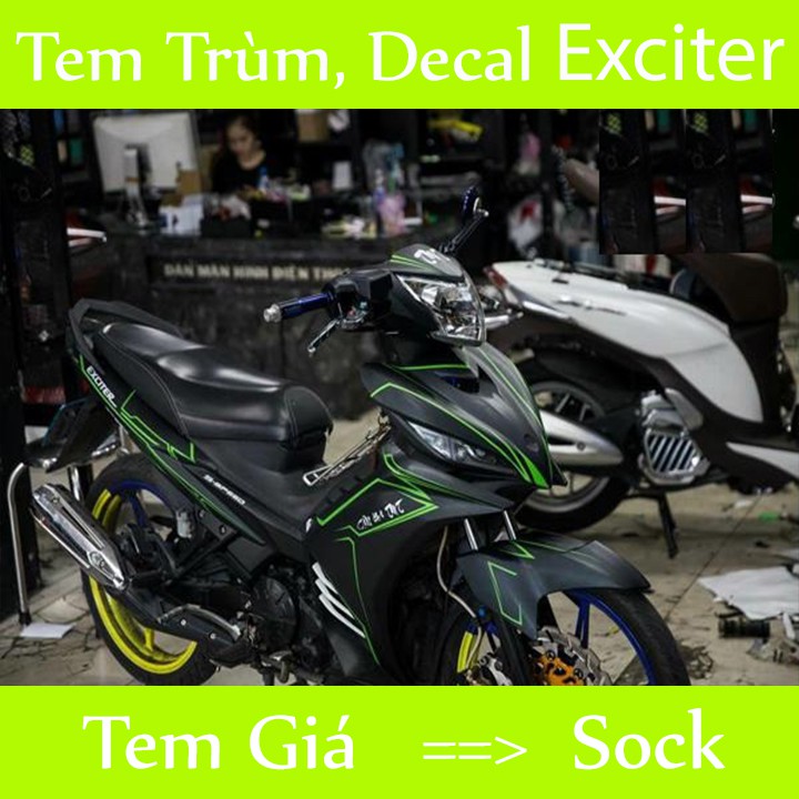 Tem trùm xe exciter 135ex ( mẫu mới nhất )