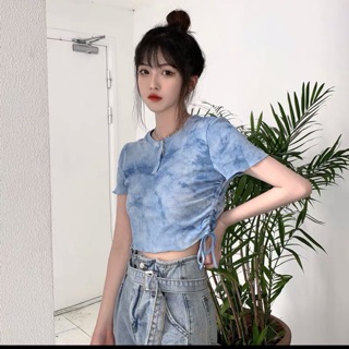 ✨áo croptop loan màu rút dây