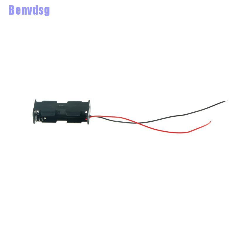1 Hộp Pin Có Dây Bằng Nhựa Màu Đen Cho 2 X Aa