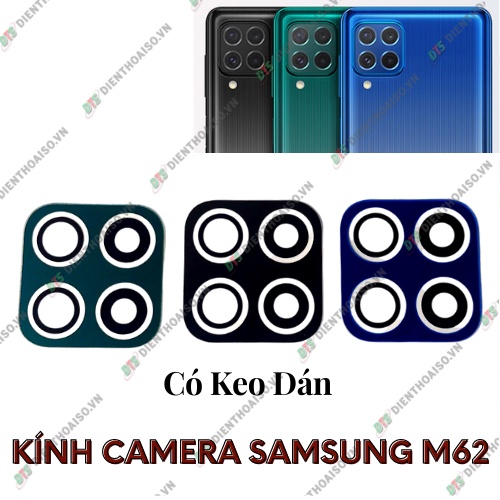 Kính camera samsung m62 kèm keo dán