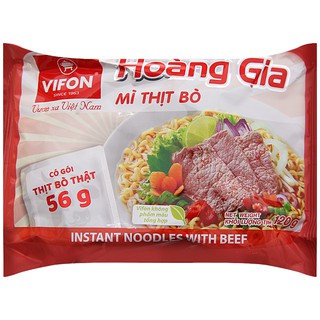 Lốc 5 gói Mì Vifon Hoàng Gia thịt bò (có gói thịt thật)