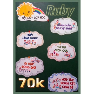 Nội quy lớp mẫu rời - Đồ dùng dạy học Ruby