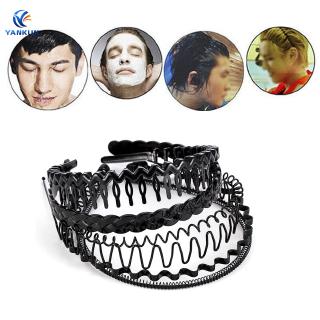 Băng Đô Kim Loại Màu Đen Gợn Sóng Thời Trang Thể Thao Cho Nam Nữ