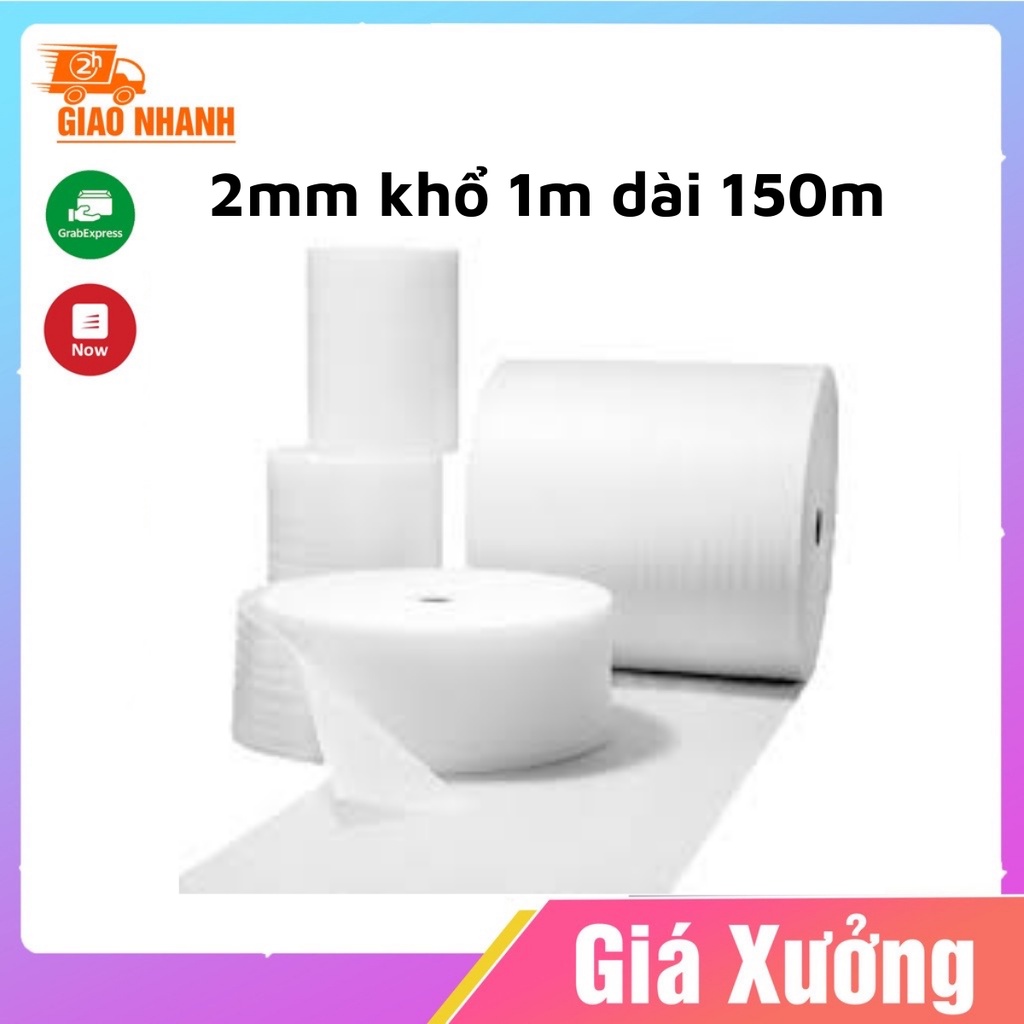 GIÁ XƯỞNG | Xốp Foam 2mm khổ 1m dài 150m Bọc Đóng Hàng, Chống Sốc Va Đập, Chống Nóng, Cách Nhiệt, Lót Sàn Gỗ...