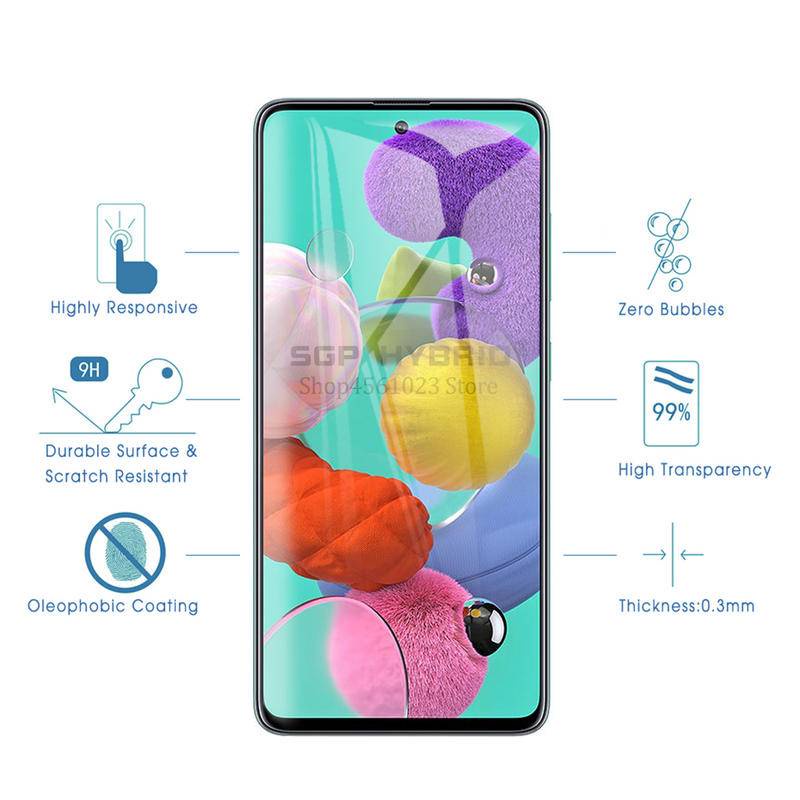 Ốp điện thoại kính cường lực 9D cho Samsung Galaxy A51 A 51 SM-A5715F A71 A41 A11 A21 A31