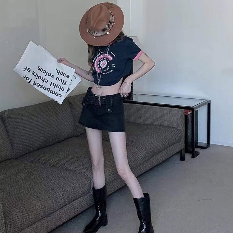 Quần giả váy denim IELGY thời trang mùa hè dành cho nữ