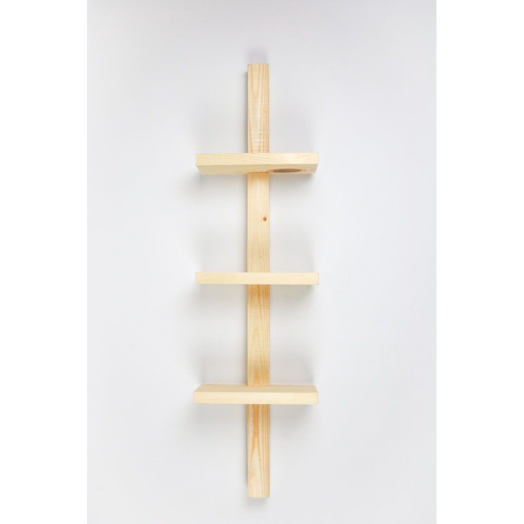 Kệ gỗ gắn tường để đồ, Kệ gỗ decor, Kệ 3 ngăn giá xưởng