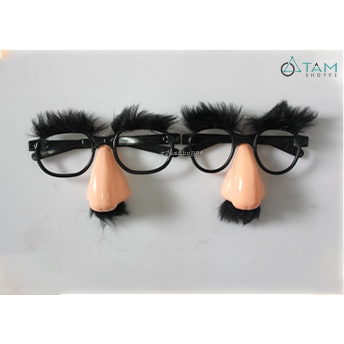 Mắt kính chú hề có râu mũi giả nghộ nghĩnh HLW-MK-01