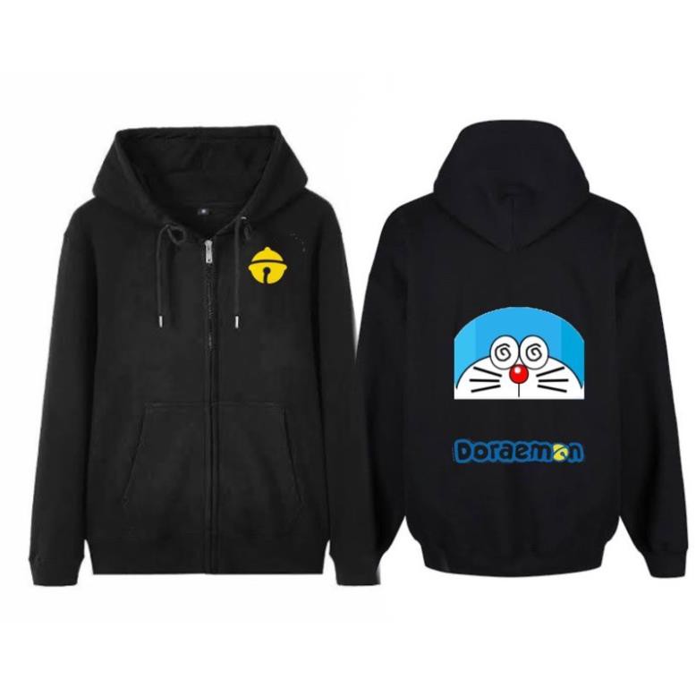 Áo khoác Doraemon hoodie Jacket with zipper unisex siêu đẹp