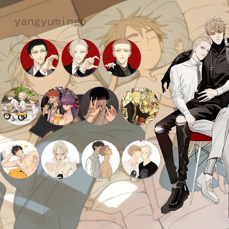 1 huy hiệu anime I9 Day Hetian Moguanshan 58mm 19 ngày