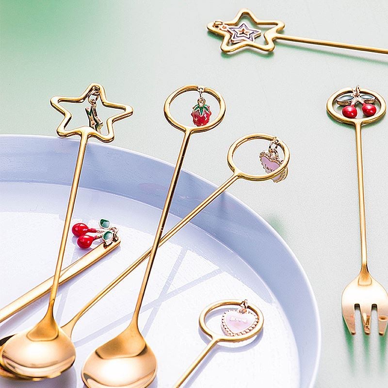 Muỗng Nĩa Làm Từ Thép Không Gỉ Kiểu Dáng Dễ Thương