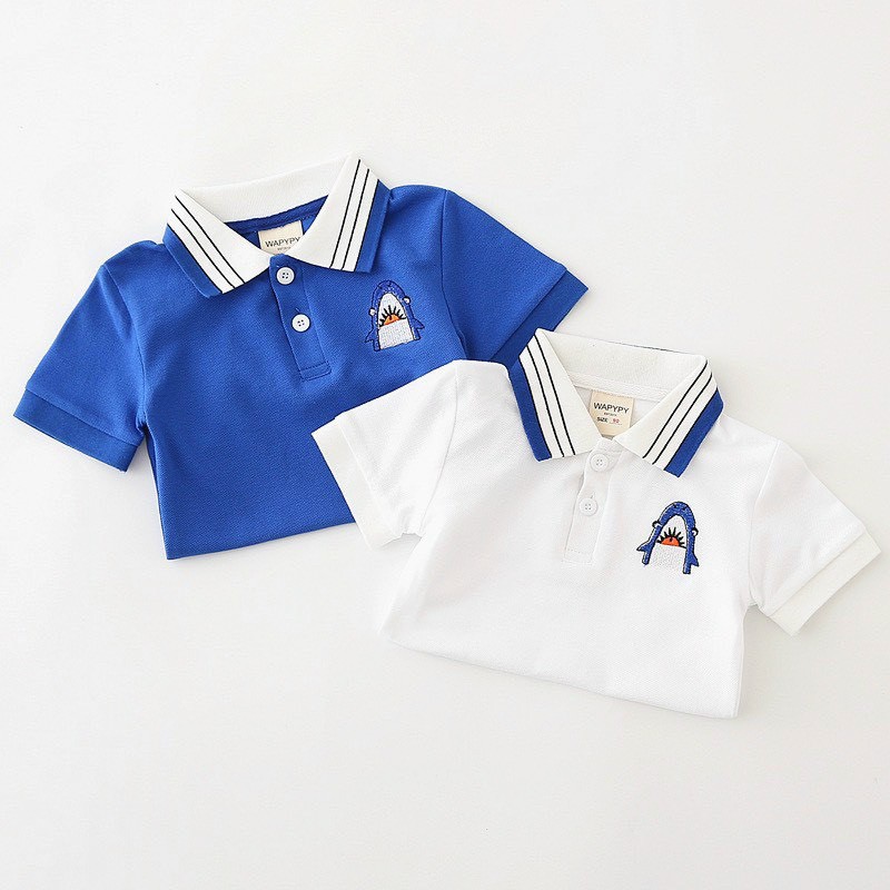 [2 MÀU] Áo Polo Minkymom Cổ Bẻ Pha Màu Thêu hình Cực Đẹp Cho Bé Unchi Store ( QATE309)