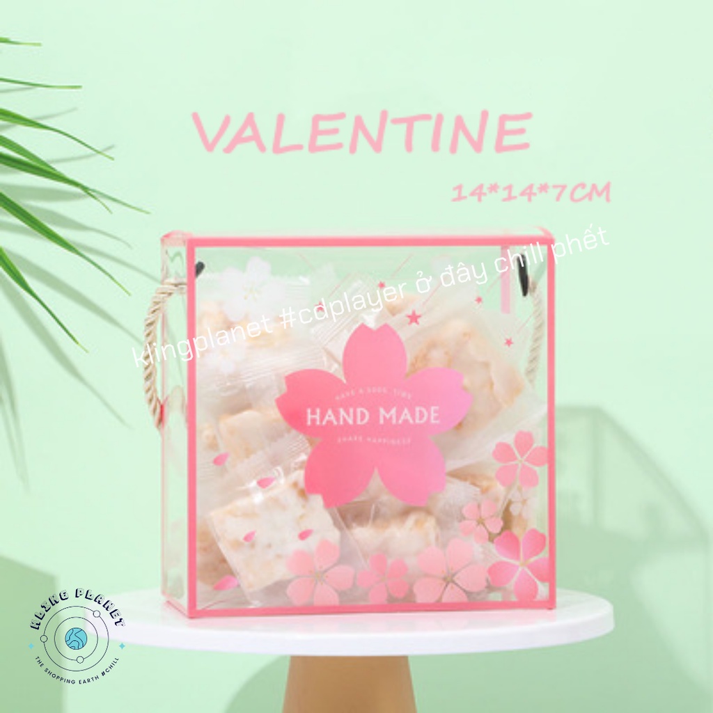 [Nhiều mẫu] Hộp mica/Hộp nhựa PVC trong suốt quà tặng Valentine ngày lễ tình nhân 14/2 ngọt ngào,  lãng mạn, dễ thương