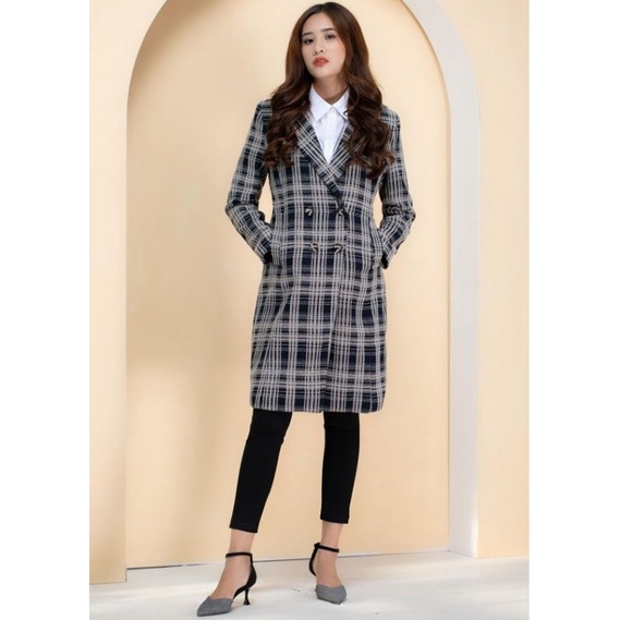 Áo dạ dáng dài hãng TNG