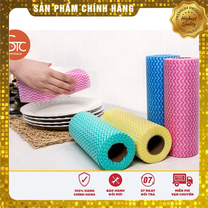 Cuộn giấy vải lau đa năng tiện dụng (50 tờ)