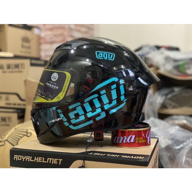 Mũ Full Face 2 Kính Royal M266 bản tem A.G.V Myth Xanh myth cực đẹp, MUA 1 mũ  TẶNG 1 quà , Bảo hành 12 tháng