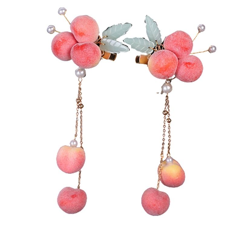 Kẹp Tóc Tua Rua Đính Ngọc Trai Giả Bằng Hợp Kim Phong Cách Vintage