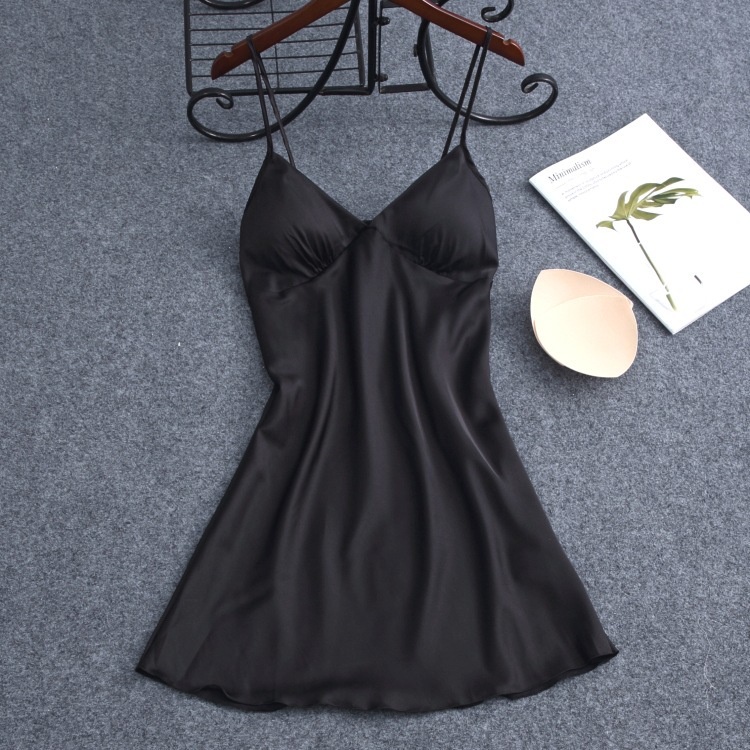 Đồ ngủ Lụa Có Mút Đệm Ngực Phong Cách Pháp Thời Trang Mùa Hè Hàng Mới Dành Cho Bạn Nữ