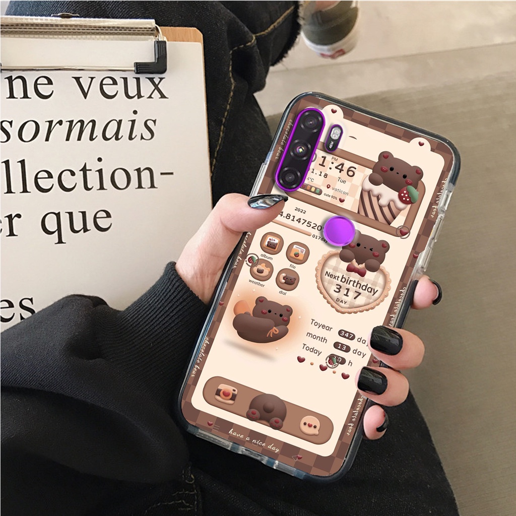ỐP LƯNG VSMART ACTIVE 1 - ACTIVE 1 PLUS - ACTIVE 3 , IN HÌNH GẤU NÂU CHOCOLATE ĐÁNG YÊU.