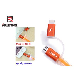 Cáp sạc 2 in 1 cho ai pone và Android cổng L và MicroUSB Remax- 020T (5 màu)