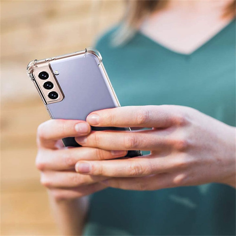 Ốp Điện Thoại TPU Mềm Trong Suốt Chống Rơi Cho Samsung Galaxy S22 S10 S20 S21 FE Note 10 Lite Plus 20 Ultra