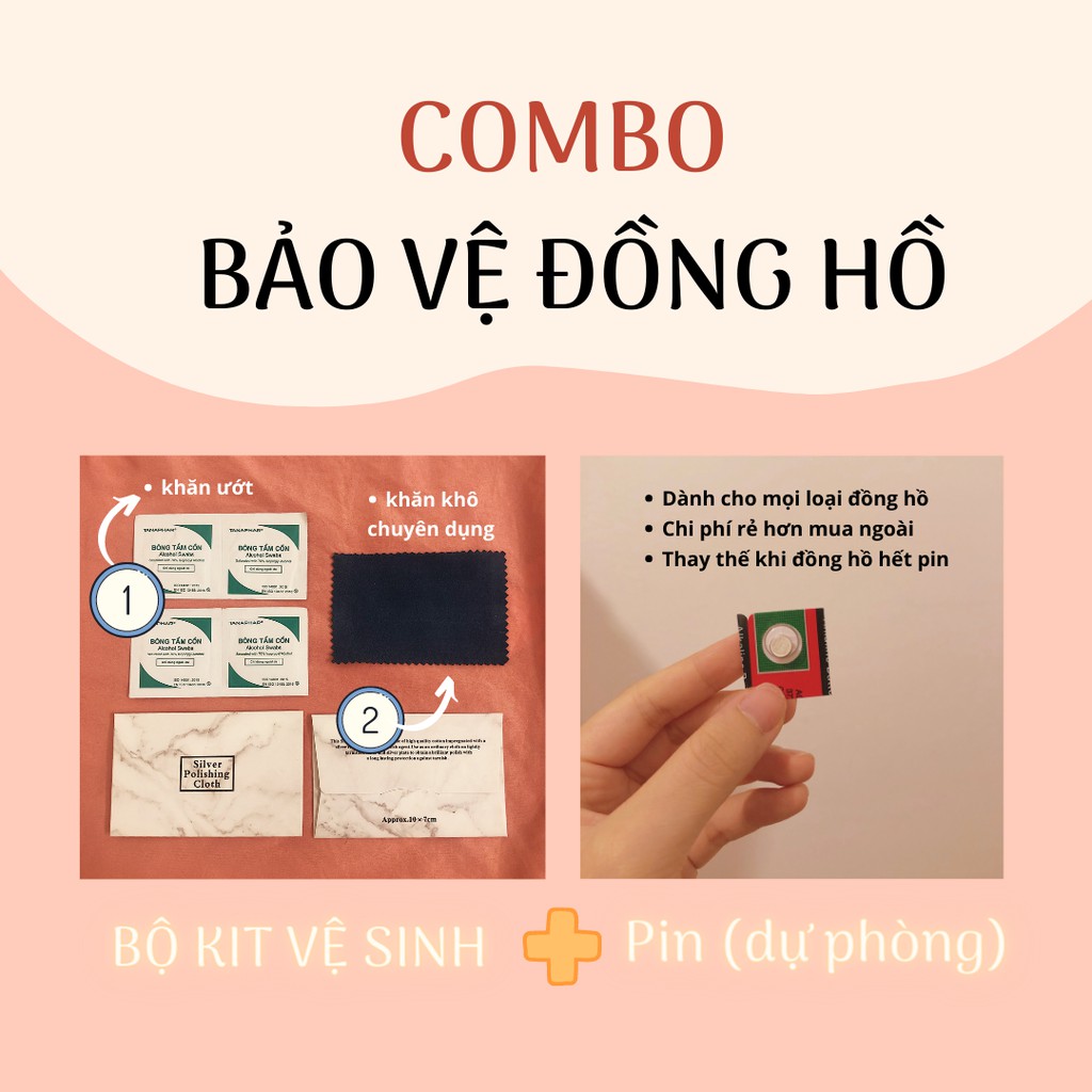 KHĂN LAU TRANG SỨC BẠC - lau chùi làm sạch kim loại (COMBO DỤNG CỤ VỆ SINH ĐỒNG HỒ và trang sức)